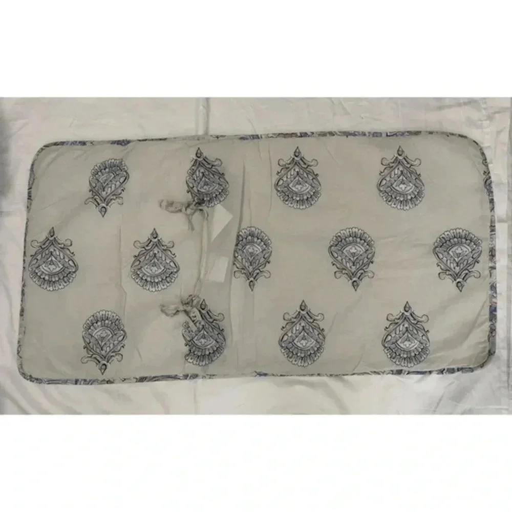 Rachel Ashwell Quilted‎ Pillow Covers Paisley Floral Blue White Size 21x37 Set